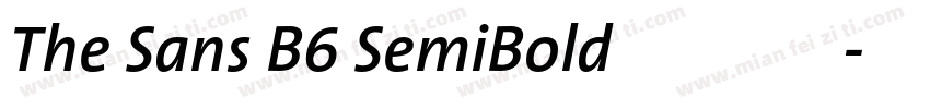 The Sans B6 SemiBold 字体免费下载字体转换